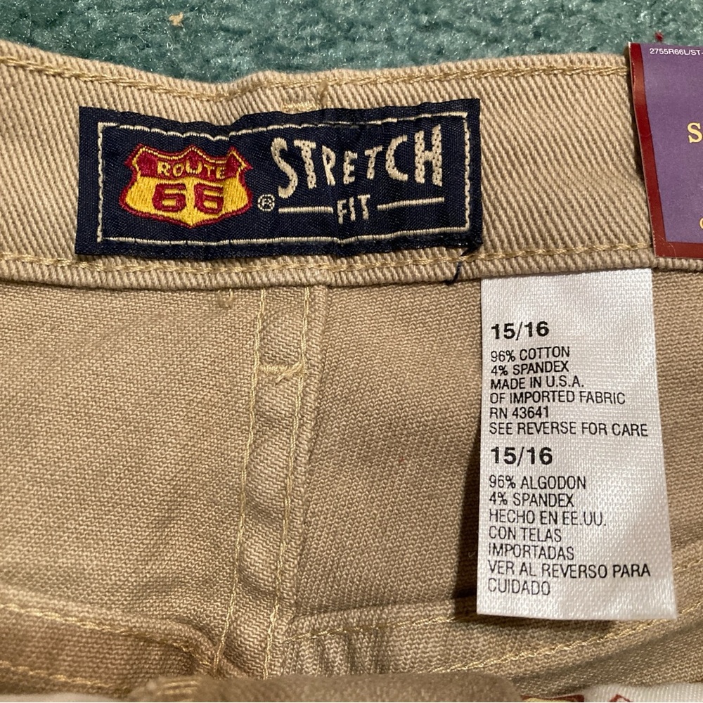 NWT Route 66 Vintage 90s Jeans Stretch Fit High Rise Denim Tan Size 15/16 - Picture 8 of 12